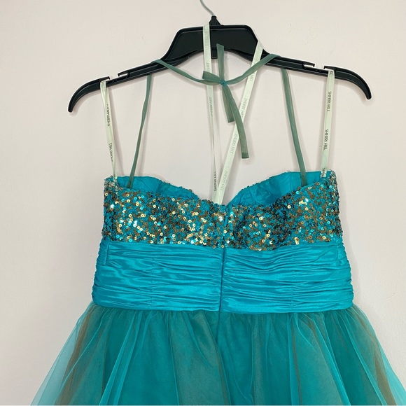 Sherri Hill Tulle Sequin Babydoll Dress - Picture 5 of 9